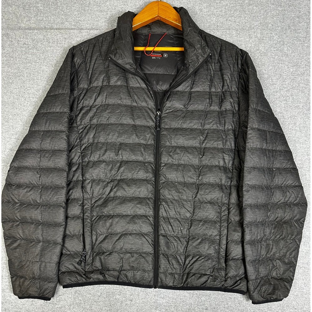 Hawke & Co Puffer Jacket Mens Size M Gray Down Fill HDN570S Sport